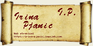 Irina Pjanić vizit kartica